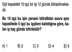 iş işi problemi matematik 