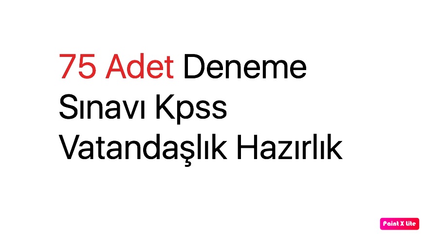 75 Adet Deneme Sınavı Kpss Vatandaşlık Hazırlık