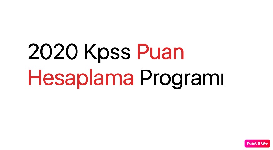 2020 Kpss Puan Hesaplama Programı