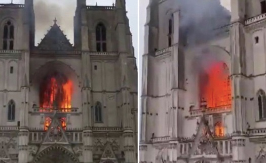 Nantes Katedralinde yangın