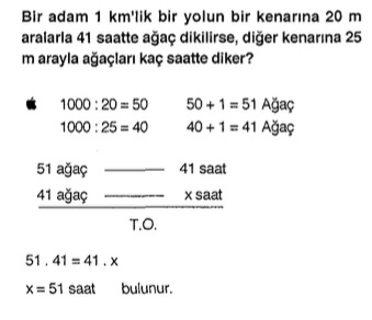 kpss matematik ağaç dikim soruları