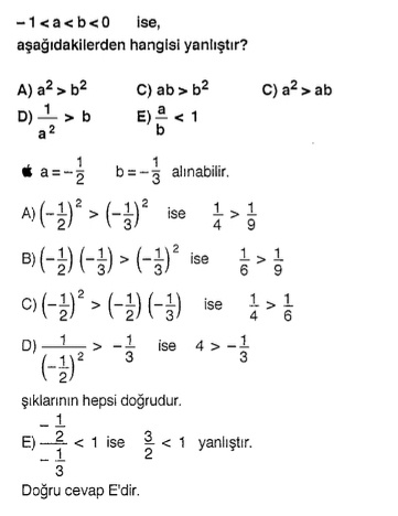 kpss matematik basit eşitsizlik sorusu