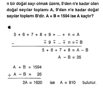 kpss matematik dogal sayilar toplama