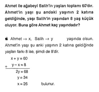 kpss matematik yaş problemi sorusu