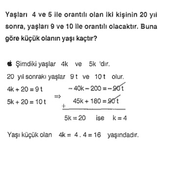 kpss matematik yaş problemi sorusu