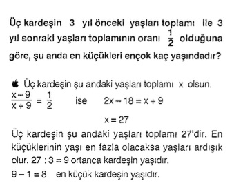 kpss matematik yaş problemi sorusu