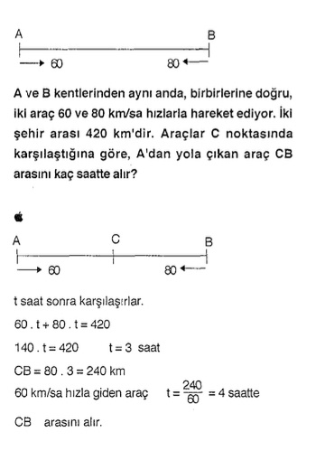 kpss matematik yol saat hız problemi sorusu