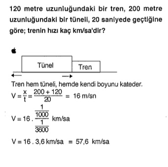 kpss matematik yol saat hız problemi sorusu