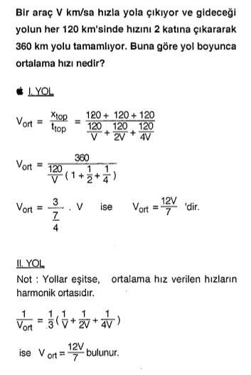 kpss matematik yol saat hız problemi sorusu