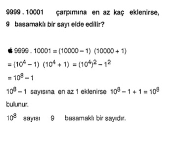 matematik çarpanlara ayırma basamak sorusu