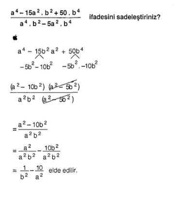 matematik çarpanlara ayırma sorusu