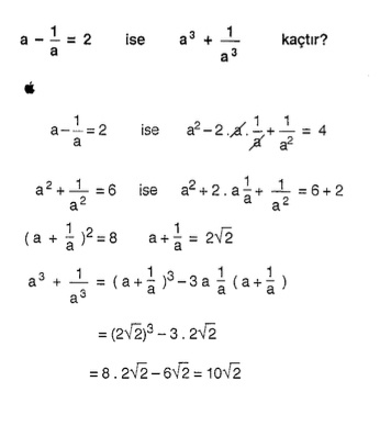 matematik köklü sayılar deneme